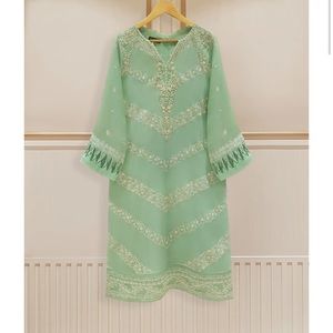 Original Aghanoor PURE COTTON NET HAND EMBROIDERED SHIRT AND PANTS